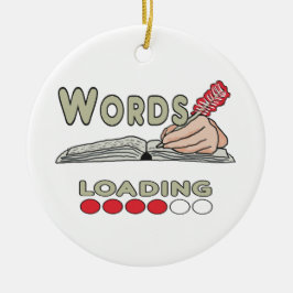 Writing Words Julgransprydnad Keramik