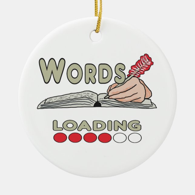 Writing Words Julgransprydnad Keramik (Framsidan)