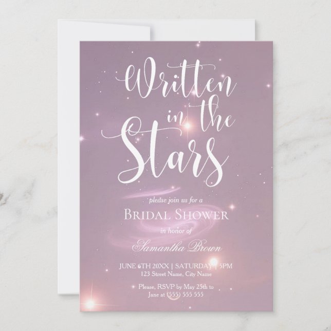 Written in the Stars Bridal Shower  Inbjudningar (Framsida)