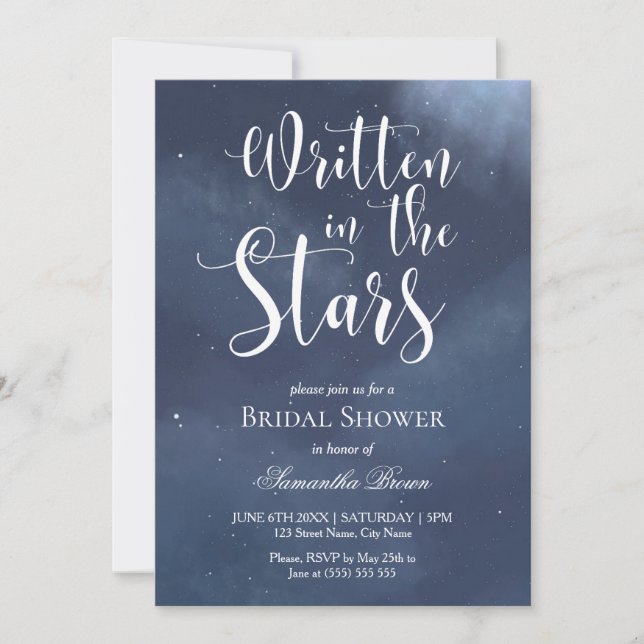 Written in the Stars Bridal Shower  Inbjudningar (Framsida)