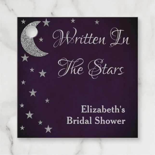 Written In The Stars Bröllopsdusch Gåvor Etiketter (Framsida)