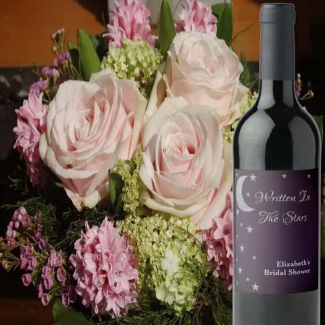 Written In The Stars Bröllopsdusch Vinflaska Etikett (Skapare uppladdad)