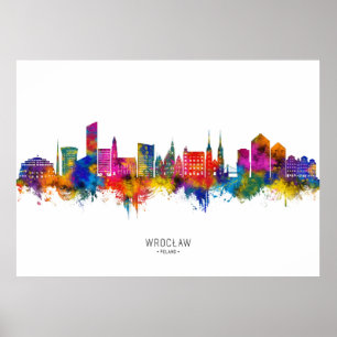 Wroclaw Polen Siluett Poster