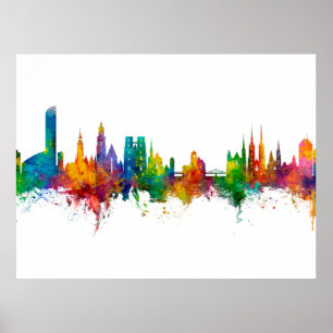 Wroclaw Polen Skyline Poster