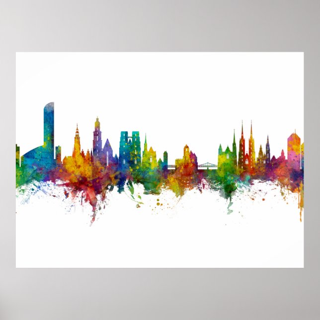 Wroclaw Polen Skyline Poster (Framsidan)