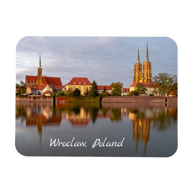 Wroclaw River Reflection Magnet (Horisontell)