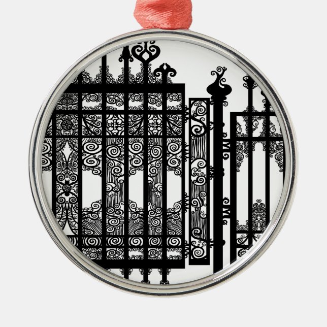 Wrought järn julgransprydnad metall (Framsidan)