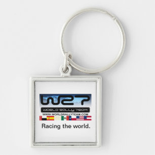 WRT Keychain Fyrkantig Silverfärgad Nyckelring