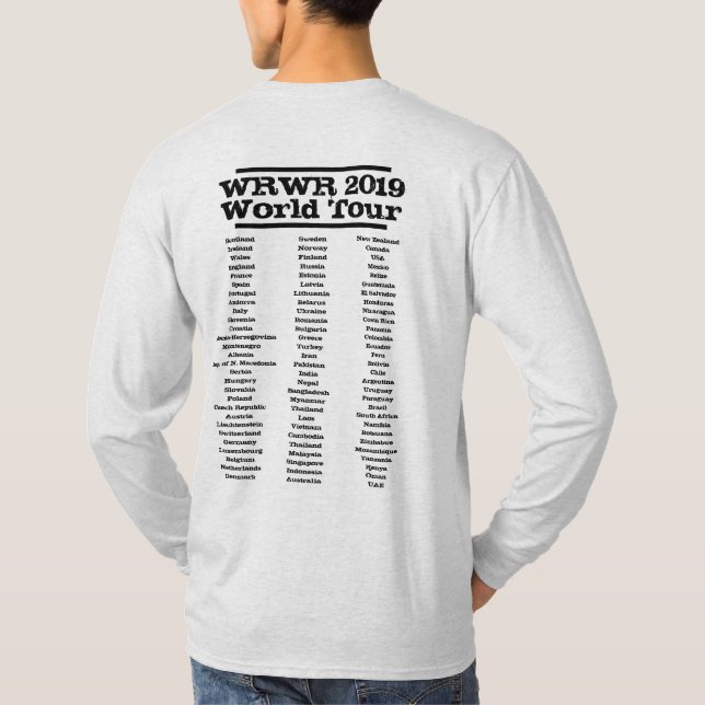 WRWR-världen turnerar långärmaden T Shirt (Baksida)
