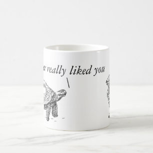 Wry humormugg för sköldpadda och för Hare Kaffemugg
