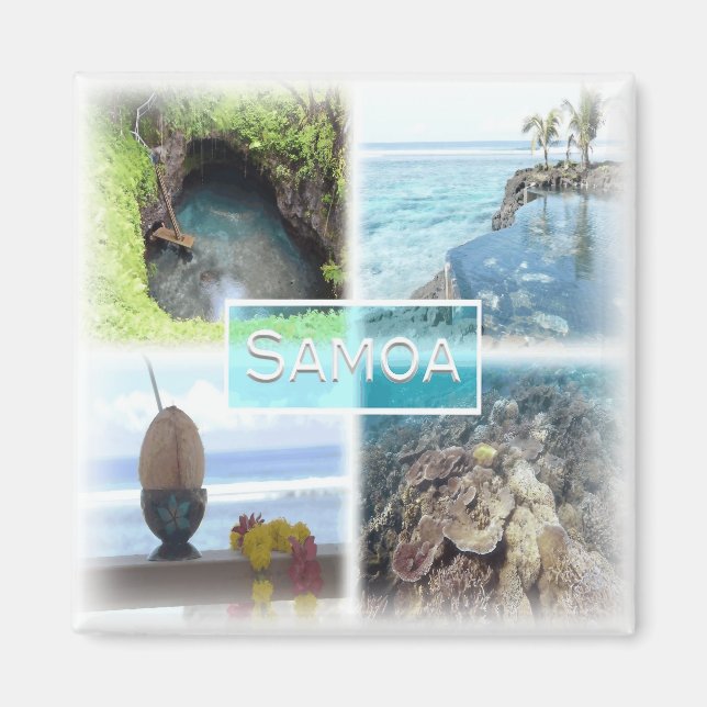 WS0014 Oceanien, Samoa, Fridge Magnet (Framsidan)