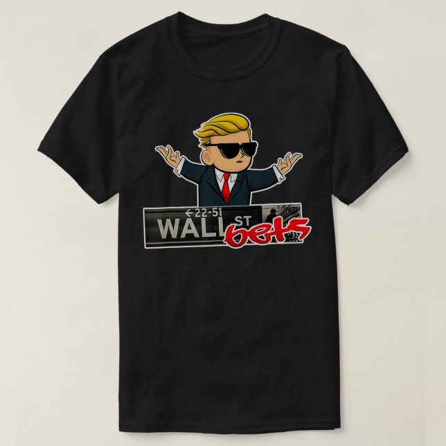 WSB WallStreetBets Lagrar Trading Investing Meme L T Shirt (Design framsida)