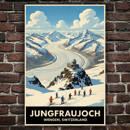 WSchengen, Schweiz: 1960-talets Vintage resor Post Poster