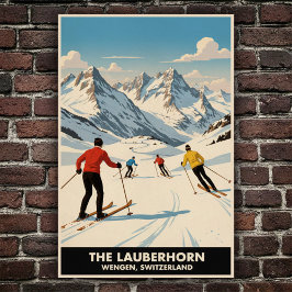 WSchengen, Schweiz: 1960-talets Vintage resor Post Poster