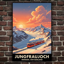 WSchengen, Schweiz: 1960-talets Vintage resor Post Poster