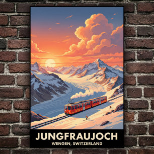 WSchengen, Schweiz: 1960-talets Vintage resor Post Poster