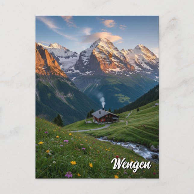 WSchengen Schweiz Travel Vykort (Framsida)