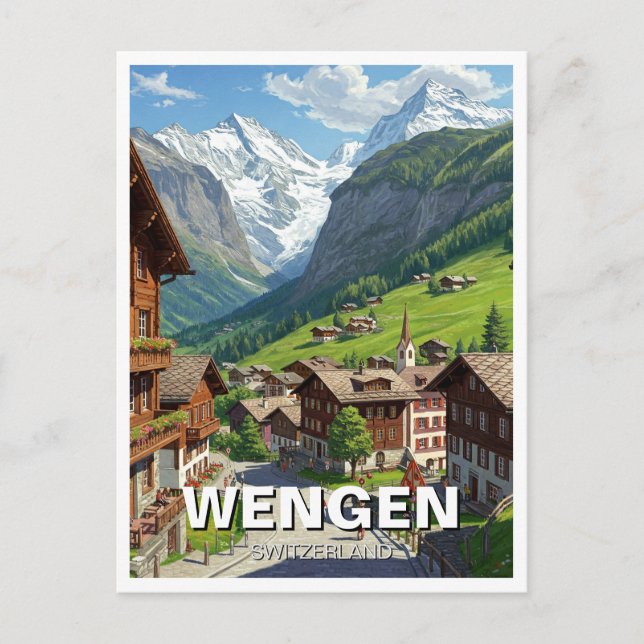 WSchengen Schweiz Travel Vykort (Framsida)