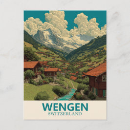 WSchengen Schweiz Vintage resor Vykort