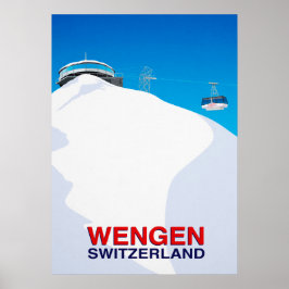 WSchengen Ski Resort Schweiz Poster