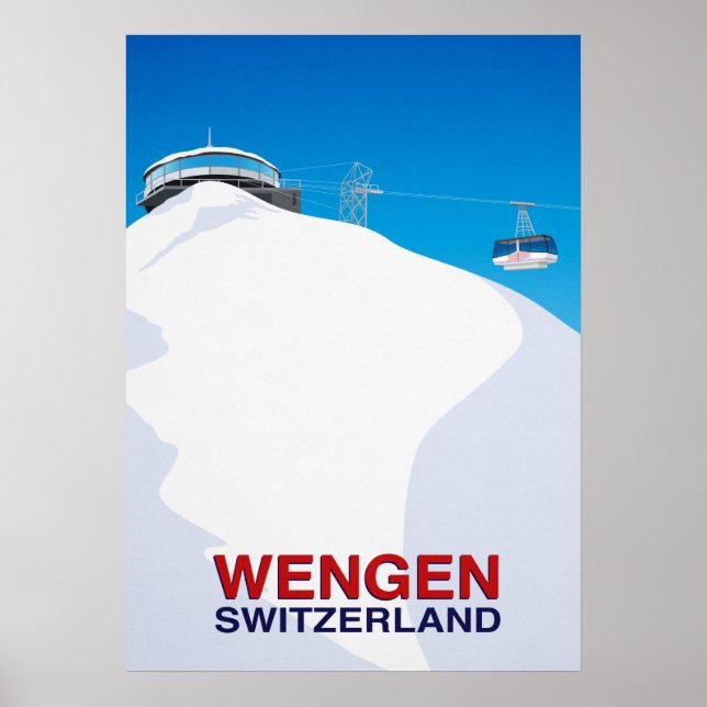 WSchengen Ski Resort Schweiz Poster (Framsidan)