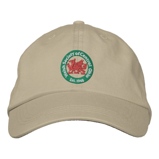 WSCO Logotyp Boll Cap - Khaki Broderad Keps (Framsida)