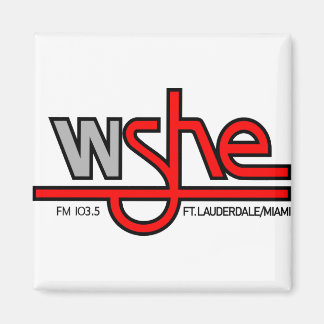 WSHE 103.5 MIAMI FT LAUDERDALE VINTAGE LOGOTYP MAGNET