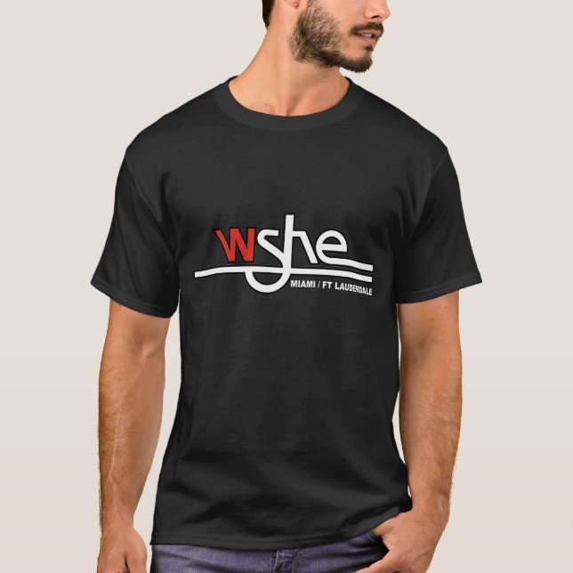 WSHE-manar grundläggande svart för T-tröja T-shirt (Framsida)