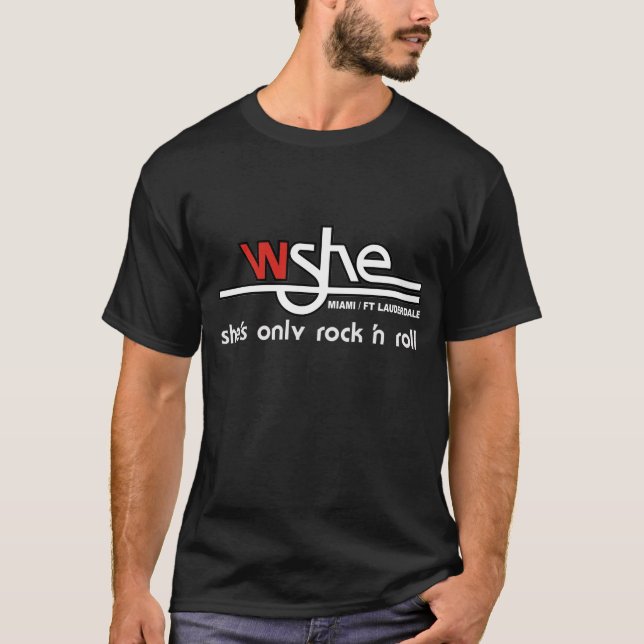 WSHE-manar svart för T-tröja T-shirt (Framsida)