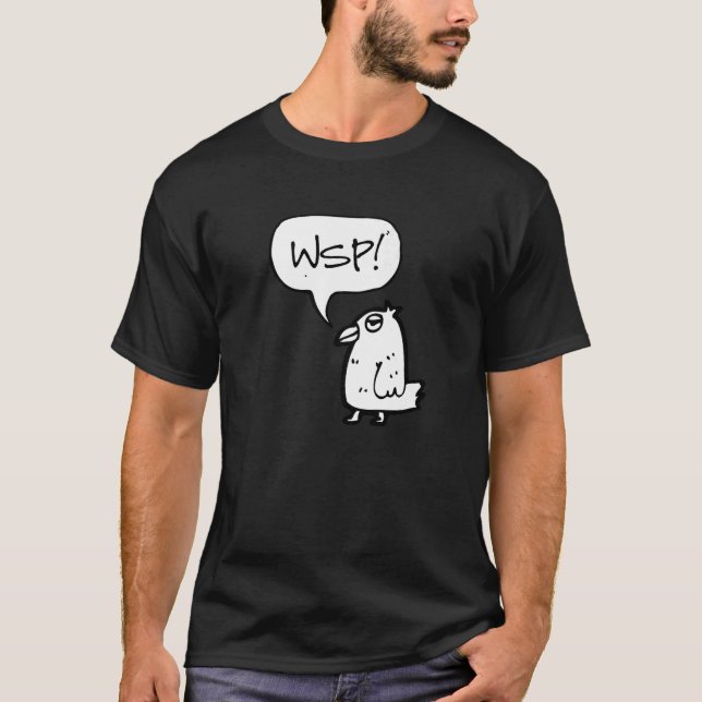 WSP What's Up Sarcastic Parrot Illustration Graph T Shirt (Framsida)