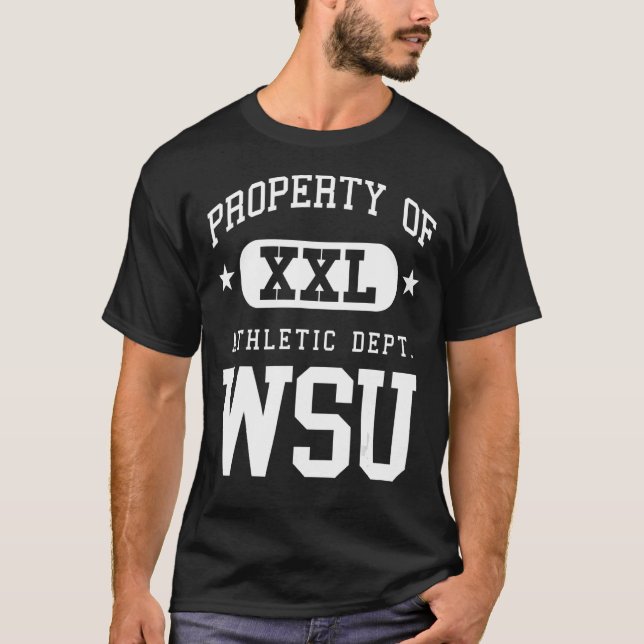 WSU XXL Athletic School Egendom T Shirt (Framsida)