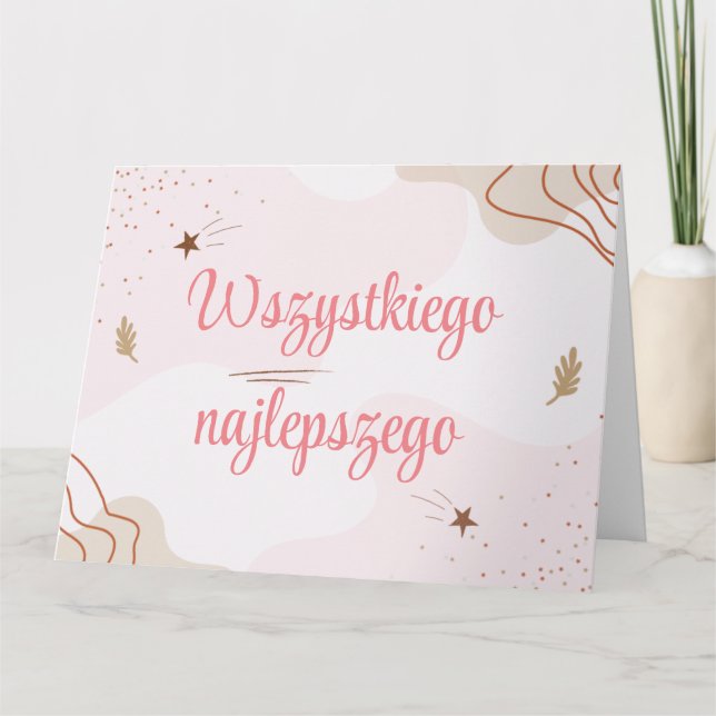 Wszystkiego Najlepszego Polens födelsedagskort Kort (Framsida)