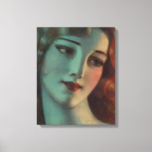 WT Benda Bevackra Art Deco Dam Diptych Canvastryck