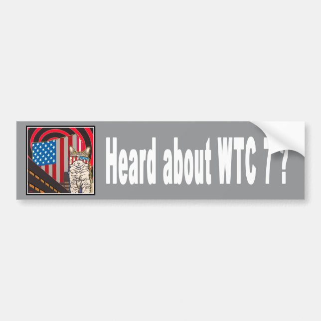 "WTC 7" Bildtext Bildekal (Framsidan)