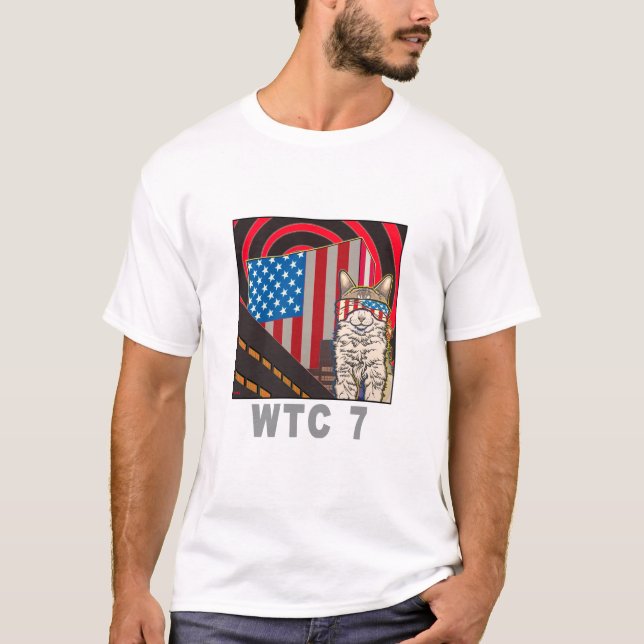 "WTC 7" organisk vitT-tröja T Shirt (Framsida)