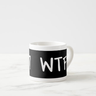 WTC 7 WTF? Vit text på svart Espressomugg