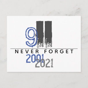 WTC 911-Grått Glöm aldrig 20-årsdagen Vykort