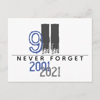 WTC 911-Grått Glöm aldrig 20-årsdagen Vykort