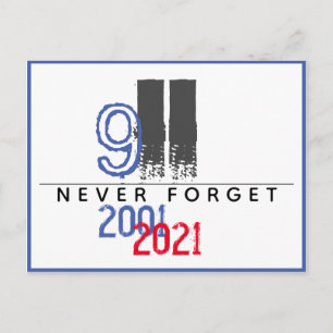 WTC 911 Patriotisk Glöm Aldrig 20-årsjubileum Vykort