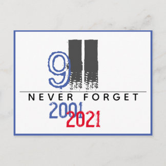 WTC 911 Patriotisk Glöm Aldrig 20-årsjubileum Vykort