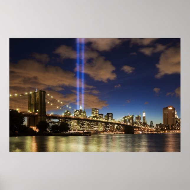 WTC Ljus Brooklyn Bridge Poster (Framsidan)