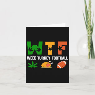 Wtf2 Vin Turkiet-fotbollen - Roligtens Thanksgivin Kort