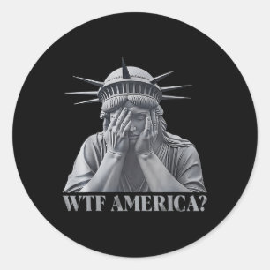 WTF America_ Anti-trumpump Policy and Democracy Runt Klistermärke