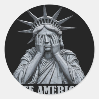 Wtf Amerika Anti-trump Politisk Och Demokrati  Runt Klistermärke