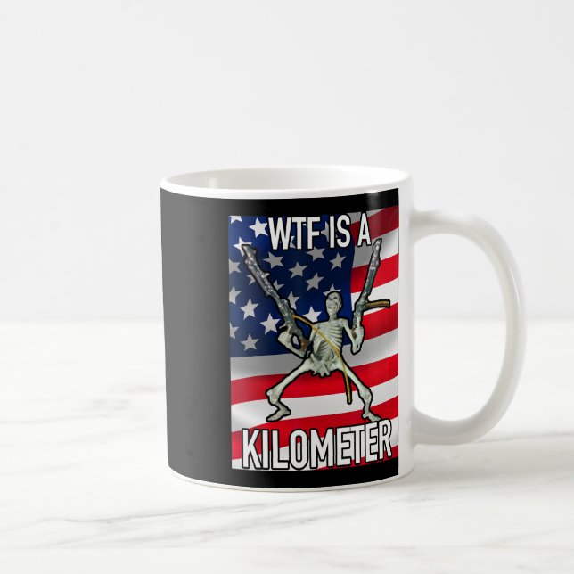 WTF är en kilometer, 4:e Skeleton Funny Cringey Kaffemugg (Höger)