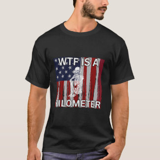 WTF är en kilometer Skeleton, 4:e juli Amer T Shirt