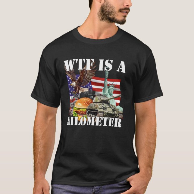 WTF är en kilometer T Shirt (Framsida)