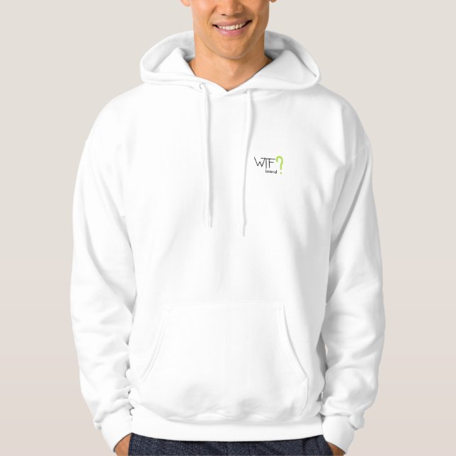 WTF?  brännmärka hoodien! Sweatshirt Med Luva (Framsida)