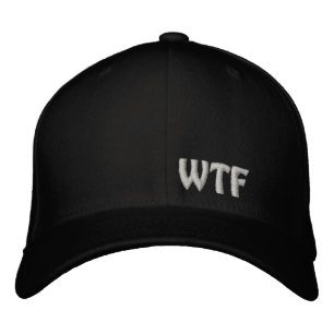 WTF Broderad Baseboll Hatt Flexfit Ullmössa Keps