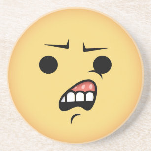 WTF Emoji Underlägg Sandsten
